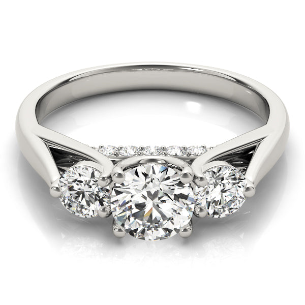 Round Three-Stone Diamond Engagement Ring · 1.15 ct tw