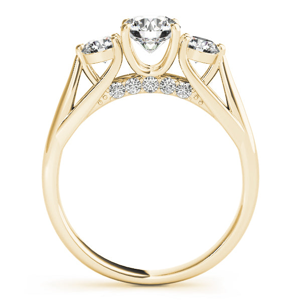 Round Three-Stone Diamond Engagement Ring · 1.15 ct tw