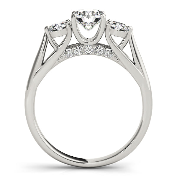 Round Three-Stone Diamond Engagement Ring · 1.15 ct tw
