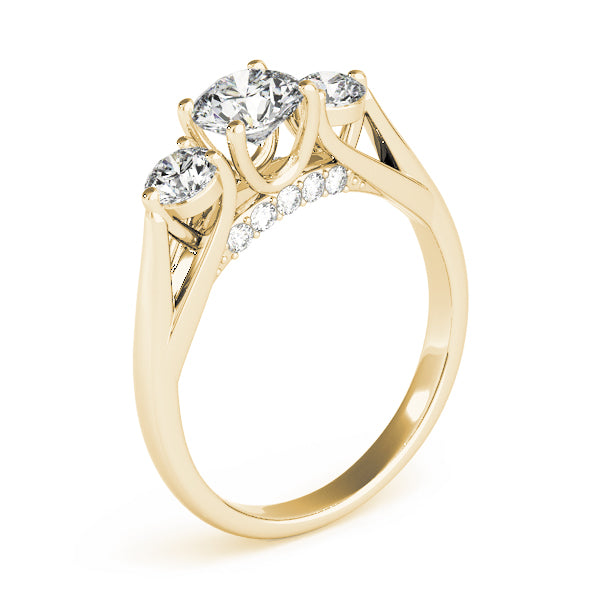 Round Three-Stone Diamond Engagement Ring · 1.15 ct tw