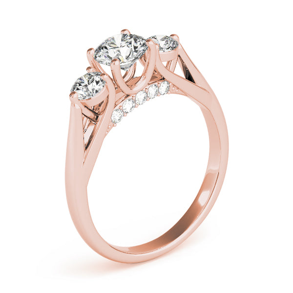 Round Three-Stone Diamond Engagement Ring · 1.15 ct tw