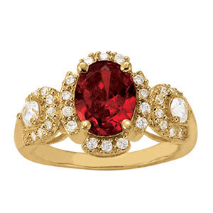 Oval Gemstone Fashion Ring · 0.42 ct tw