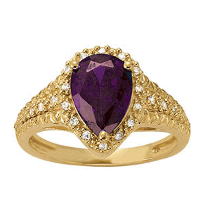 Pear Gemstone Fashion Ring · 0.10 ct tw