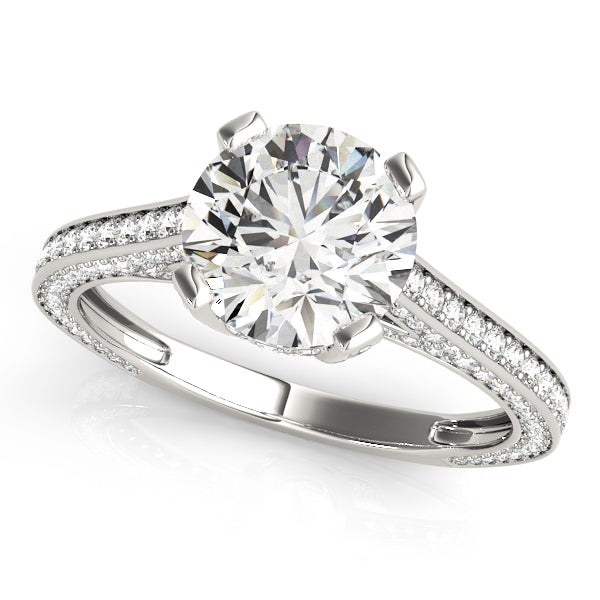 Round Antique Diamond Engagement Ring · 2.77 ct tw