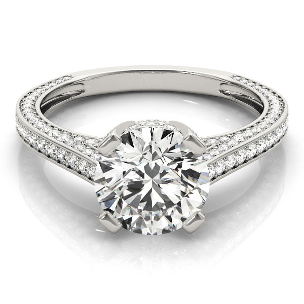 Round Antique Diamond Engagement Ring · 2.77 ct tw
