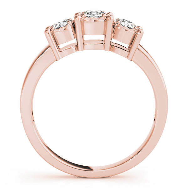 Round Three-Stone Diamond Engagement Ring · 0.36 ct tw