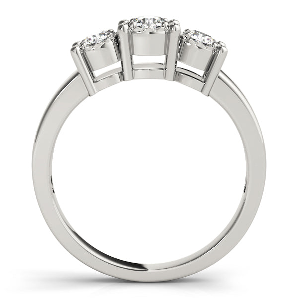 Round Three-Stone Diamond Engagement Ring · 0.36 ct tw