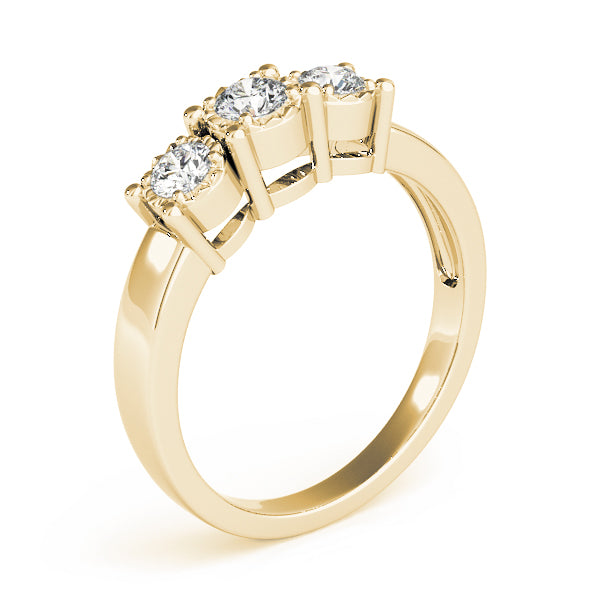 Round Three-Stone Diamond Engagement Ring · 0.24 ct tw