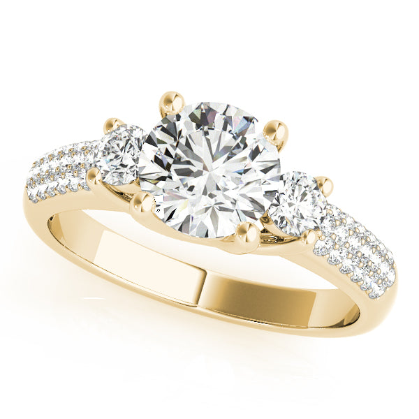 Round Three-Stone Diamond Engagement Ring · 1.18 ct tw