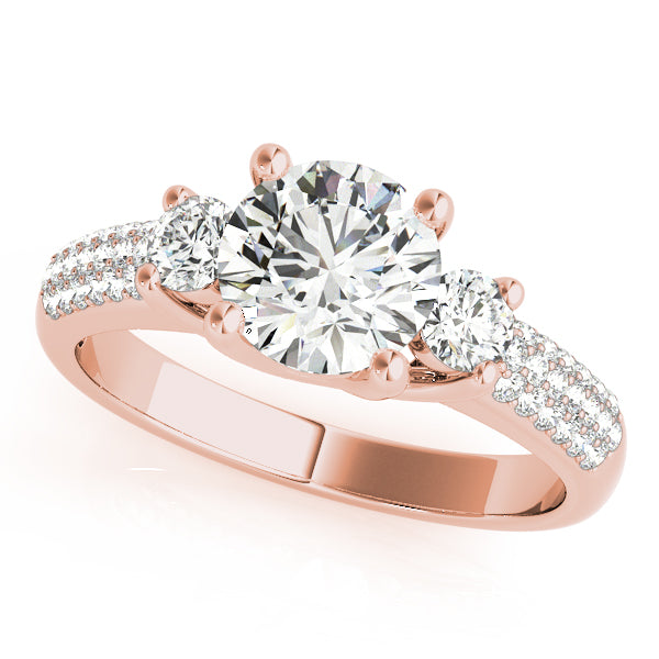 Round Three-Stone Diamond Engagement Ring · 1.18 ct tw