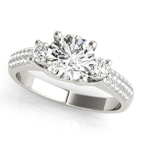Round Three-Stone Diamond Engagement Ring · 1.18 ct tw