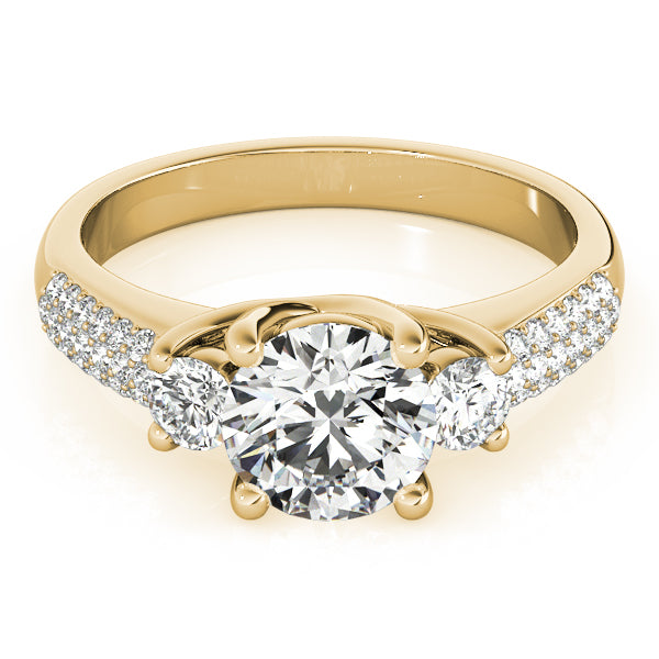 Round Three-Stone Diamond Engagement Ring · 1.18 ct tw