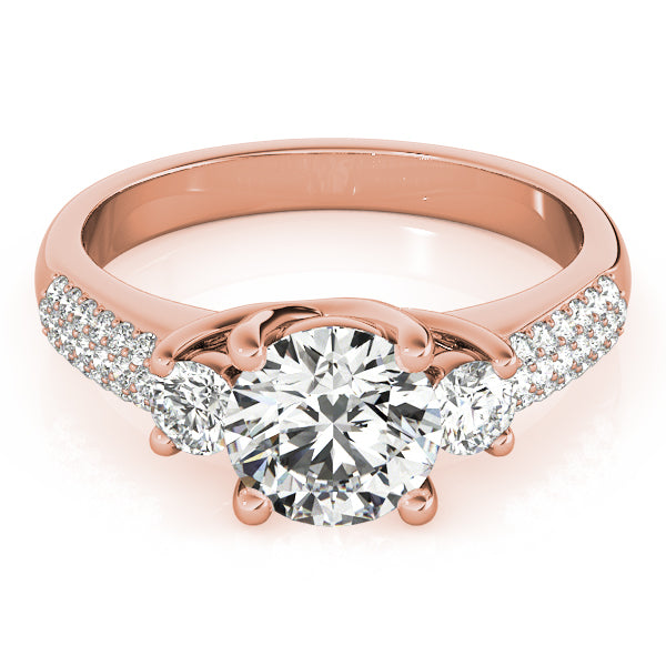 Round Three-Stone Diamond Engagement Ring · 1.18 ct tw