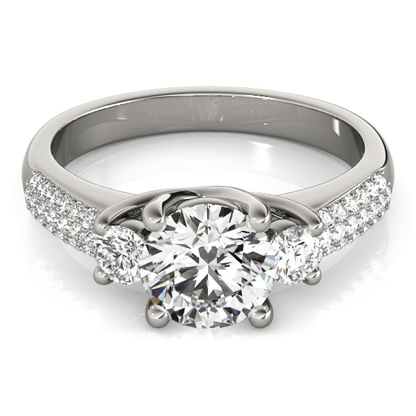 Round Three-Stone Diamond Engagement Ring · 1.18 ct tw