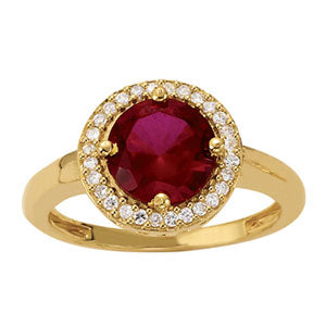 Round Gemstone Fashion Ring · 0.14 ct tw