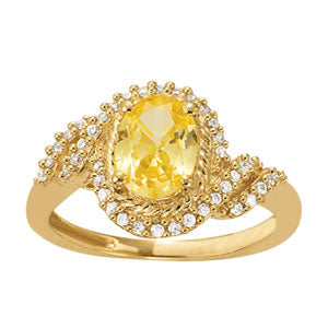 Oval Gemstone Fashion Ring · 0.20 ct tw