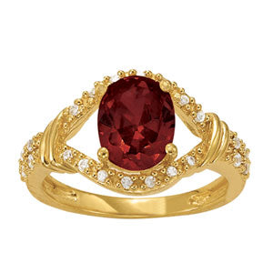 Oval Gemstone Fashion Ring · 0.17 ct tw