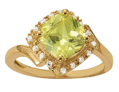 Cushion Princess Gemstone Fashion Ring · 0.08 ct tw