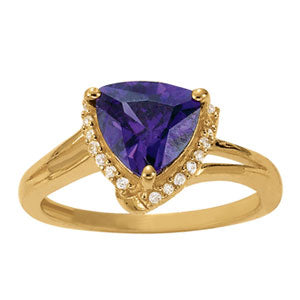 Trillion Gemstone Fashion Ring · 0.10 ct tw