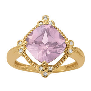 Cushion Princess Gemstone Fashion Ring · 0.07 ct tw