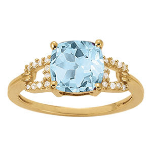 Cushion Princess Gemstone Fashion Ring · 0.18 ct tw