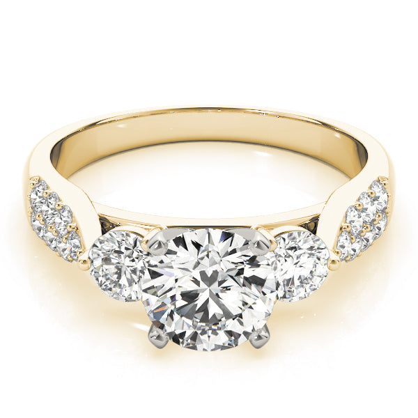 Round Three-Stone Diamond Engagement Ring · 0.51 ct tw