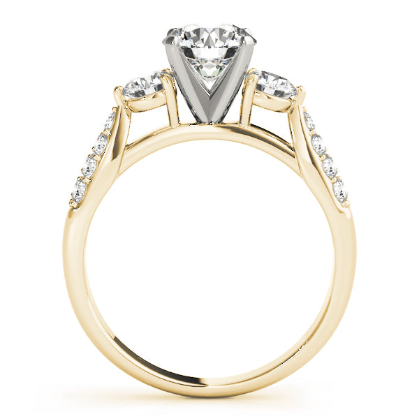Round Three-Stone Diamond Engagement Ring · 0.51 ct tw