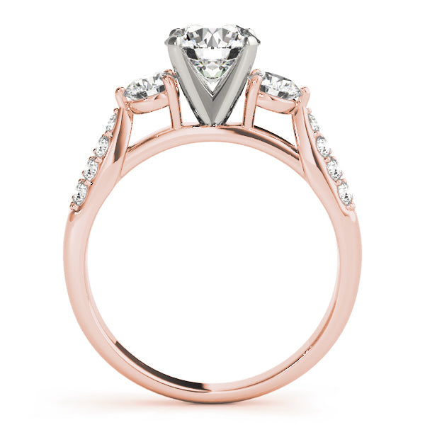 Round Three-Stone Diamond Engagement Ring · 0.51 ct tw