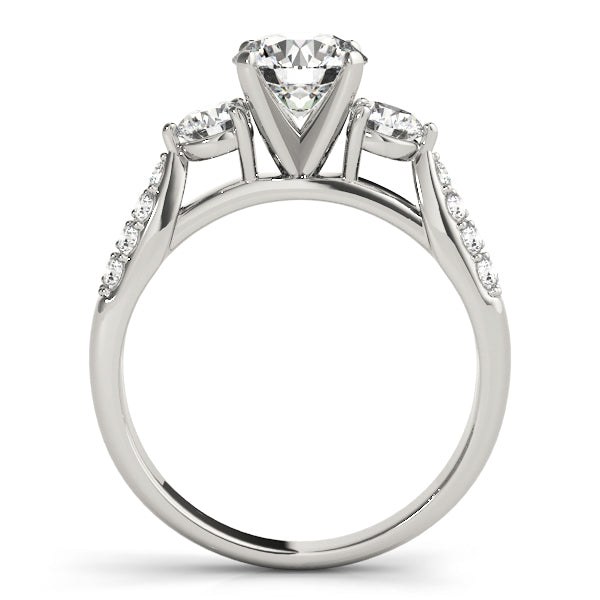 Round Three-Stone Diamond Engagement Ring · 0.51 ct tw
