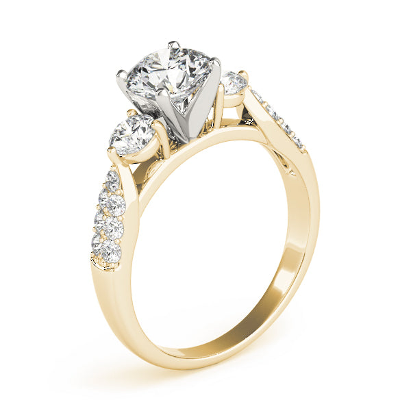Round Three-Stone Diamond Engagement Ring · 0.51 ct tw