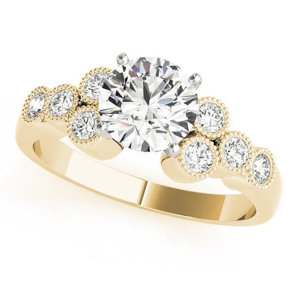 Cluster Sides Diamond Engagement Ring · 0.32 ct tw
