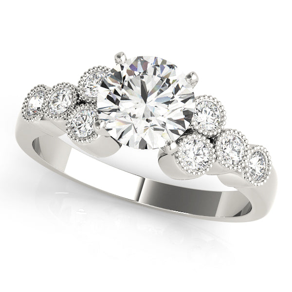 Cluster Sides Diamond Engagement Ring · 0.32 ct tw