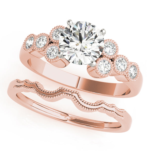 Cluster Sides Diamond Engagement Ring · 0.32 ct tw