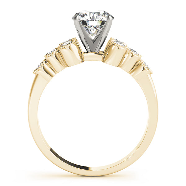 Cluster Sides Diamond Engagement Ring · 0.32 ct tw