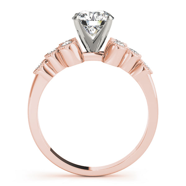 Cluster Sides Diamond Engagement Ring · 0.32 ct tw