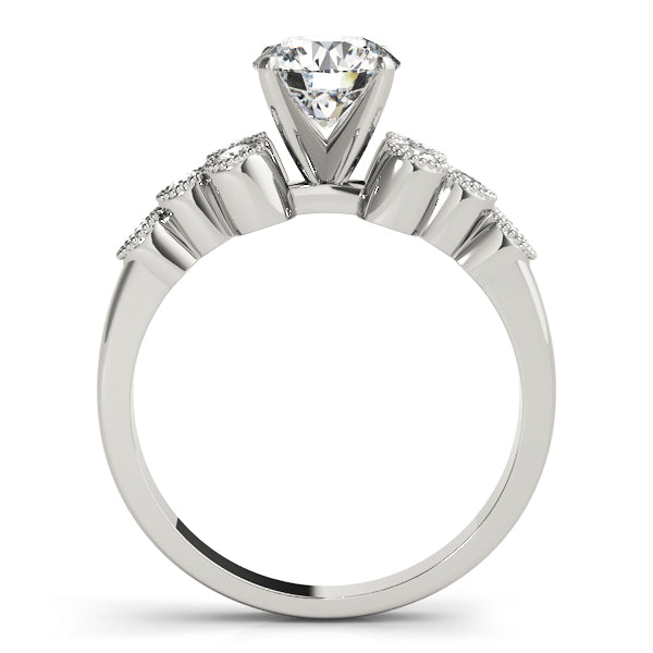 Cluster Sides Diamond Engagement Ring · 0.32 ct tw