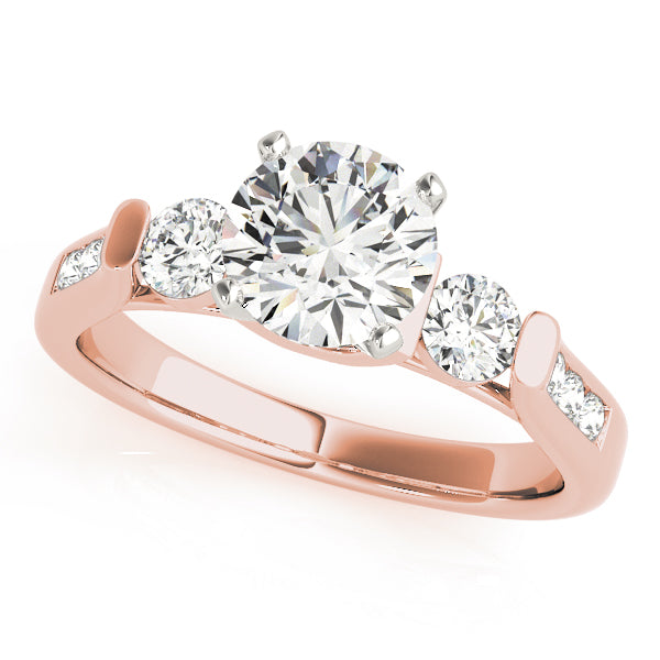 Round Three-Stone Diamond Engagement Ring · 0.42 ct tw