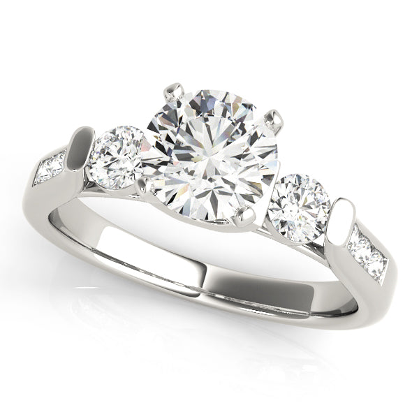 Round Three-Stone Diamond Engagement Ring · 0.42 ct tw