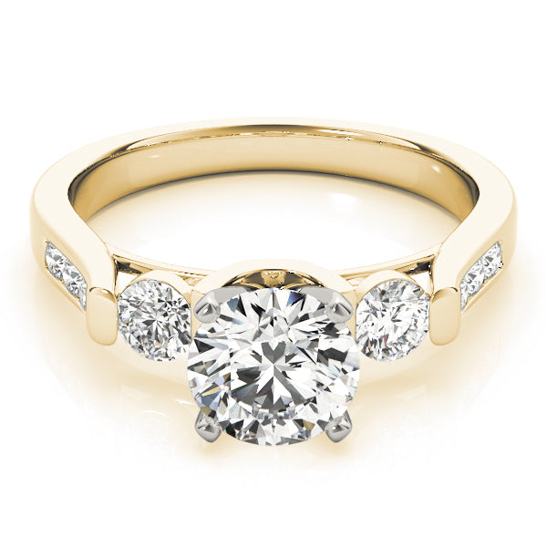 Round Three-Stone Diamond Engagement Ring · 0.42 ct tw