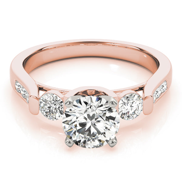 Round Three-Stone Diamond Engagement Ring · 0.42 ct tw