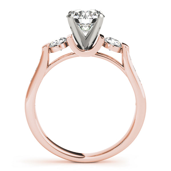 Round Three-Stone Diamond Engagement Ring · 0.42 ct tw