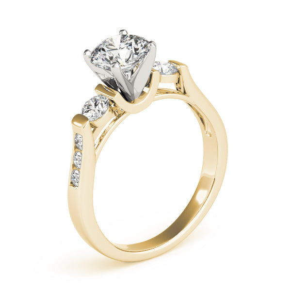 Round Three-Stone Diamond Engagement Ring · 0.42 ct tw