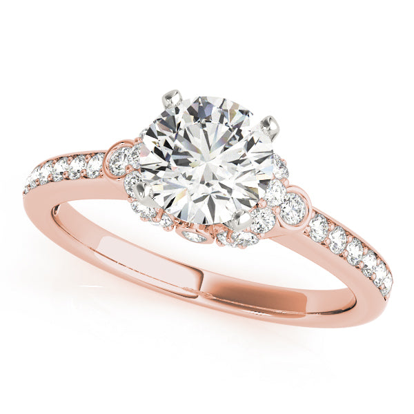 Cluster Sides Diamond Engagement Ring · 0.34 ct tw