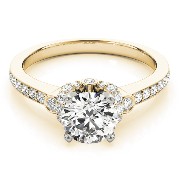 Cluster Sides Diamond Engagement Ring · 0.34 ct tw