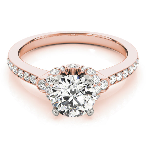 Cluster Sides Diamond Engagement Ring · 0.34 ct tw