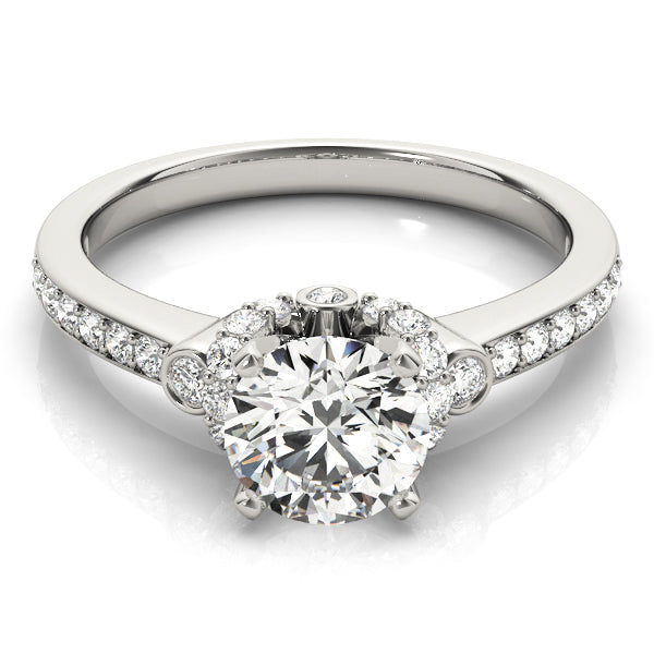 Cluster Sides Diamond Engagement Ring · 0.34 ct tw