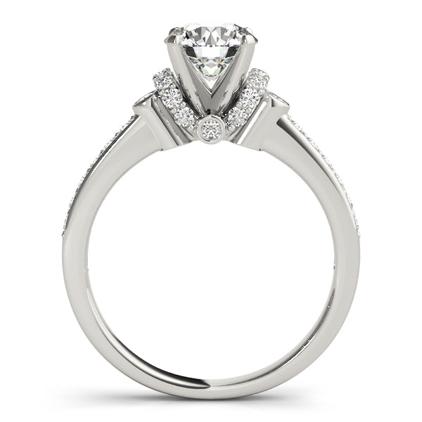 Cluster Sides Diamond Engagement Ring · 0.34 ct tw