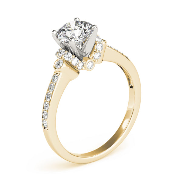 Cluster Sides Diamond Engagement Ring · 0.34 ct tw