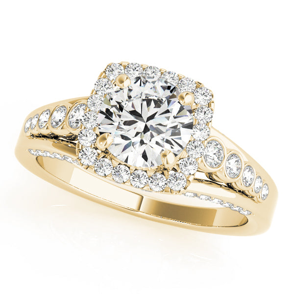 Round Halo Diamond Engagement Ring · 0.62 ct tw