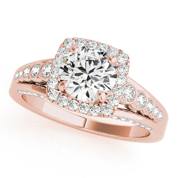 Round Halo Diamond Engagement Ring · 0.62 ct tw
